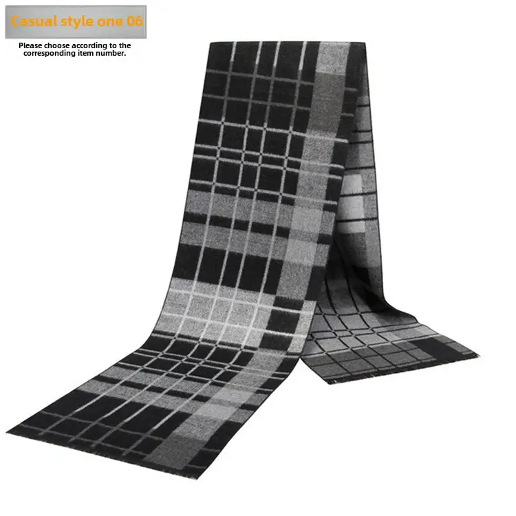 New Men's Plaid Scarf Wholesale Warm Winter Scarf