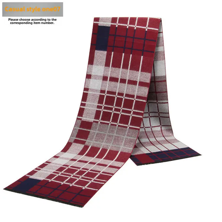 New Men's Plaid Scarf Wholesale Warm Winter Scarf