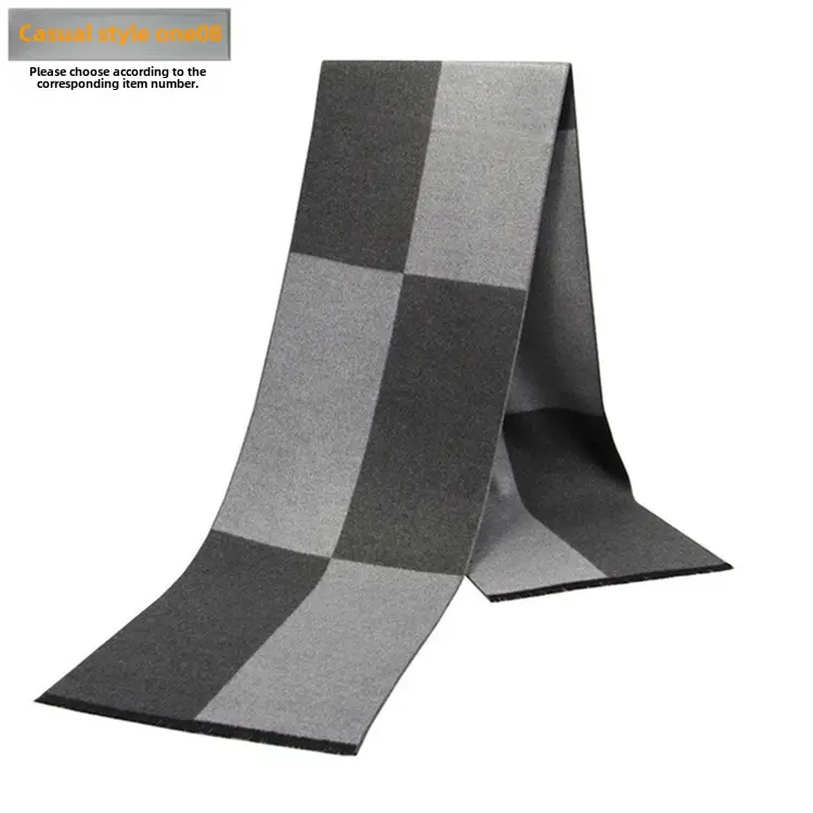 New Men's Plaid Scarf Wholesale Warm Winter Scarf