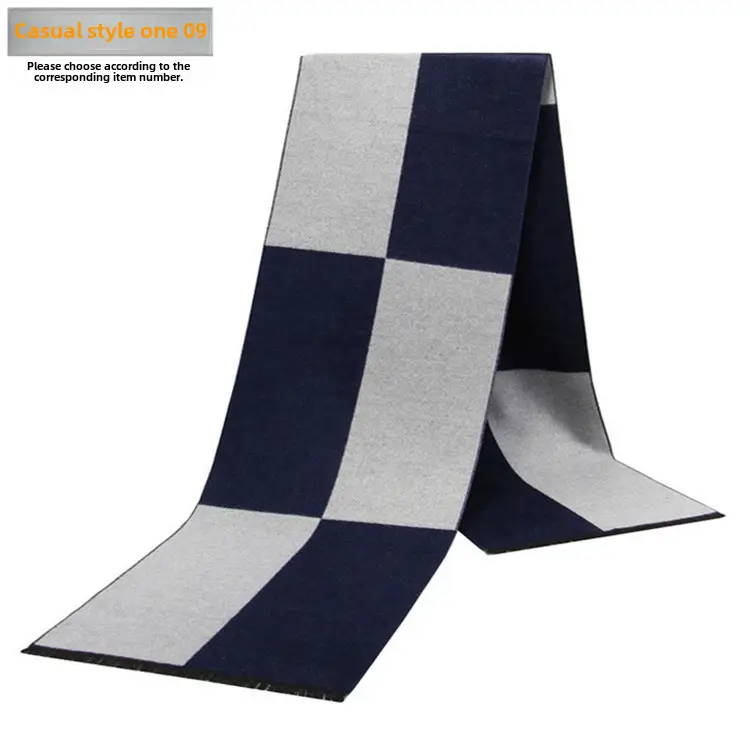 New Men's Plaid Scarf Wholesale Warm Winter Scarf