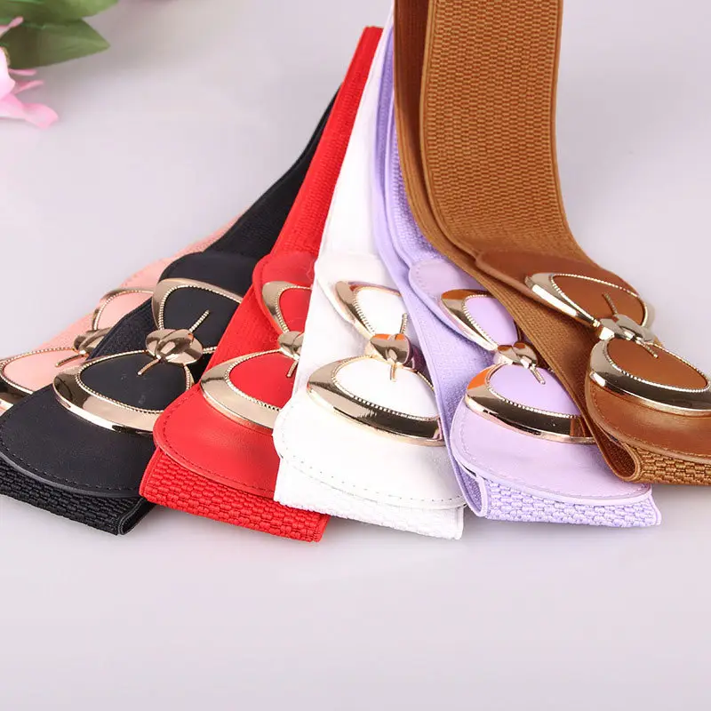 Black Bow Elastic Waist Belt for Women - Image 9
