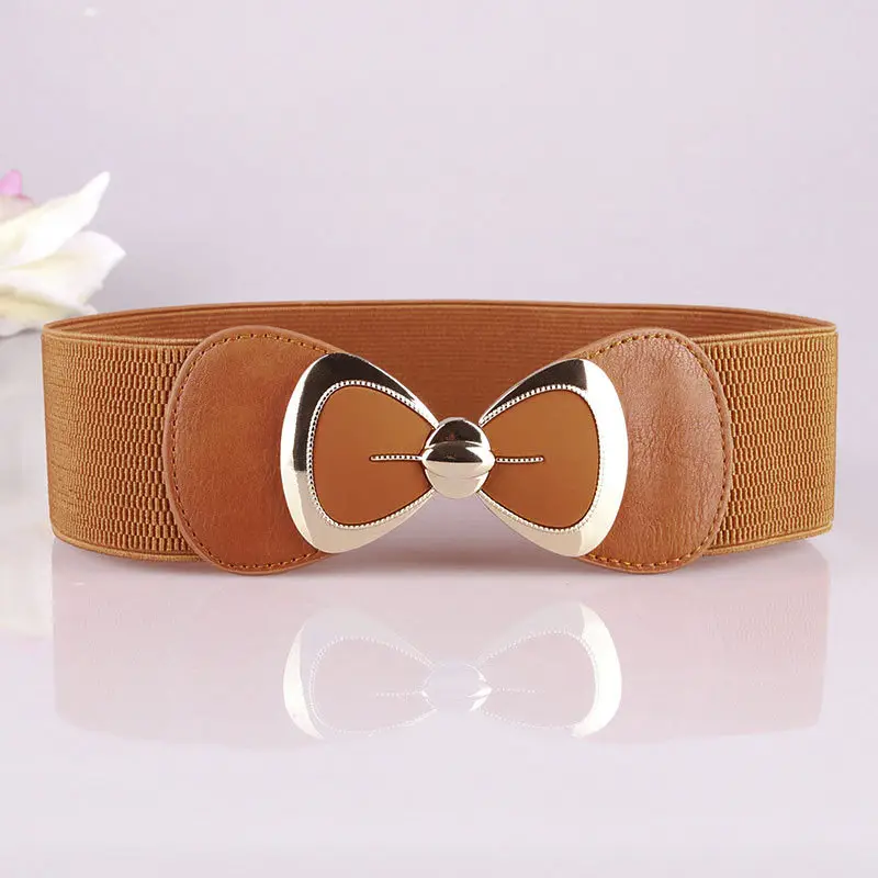 Black Bow Elastic Waist Belt for Women - Image 4