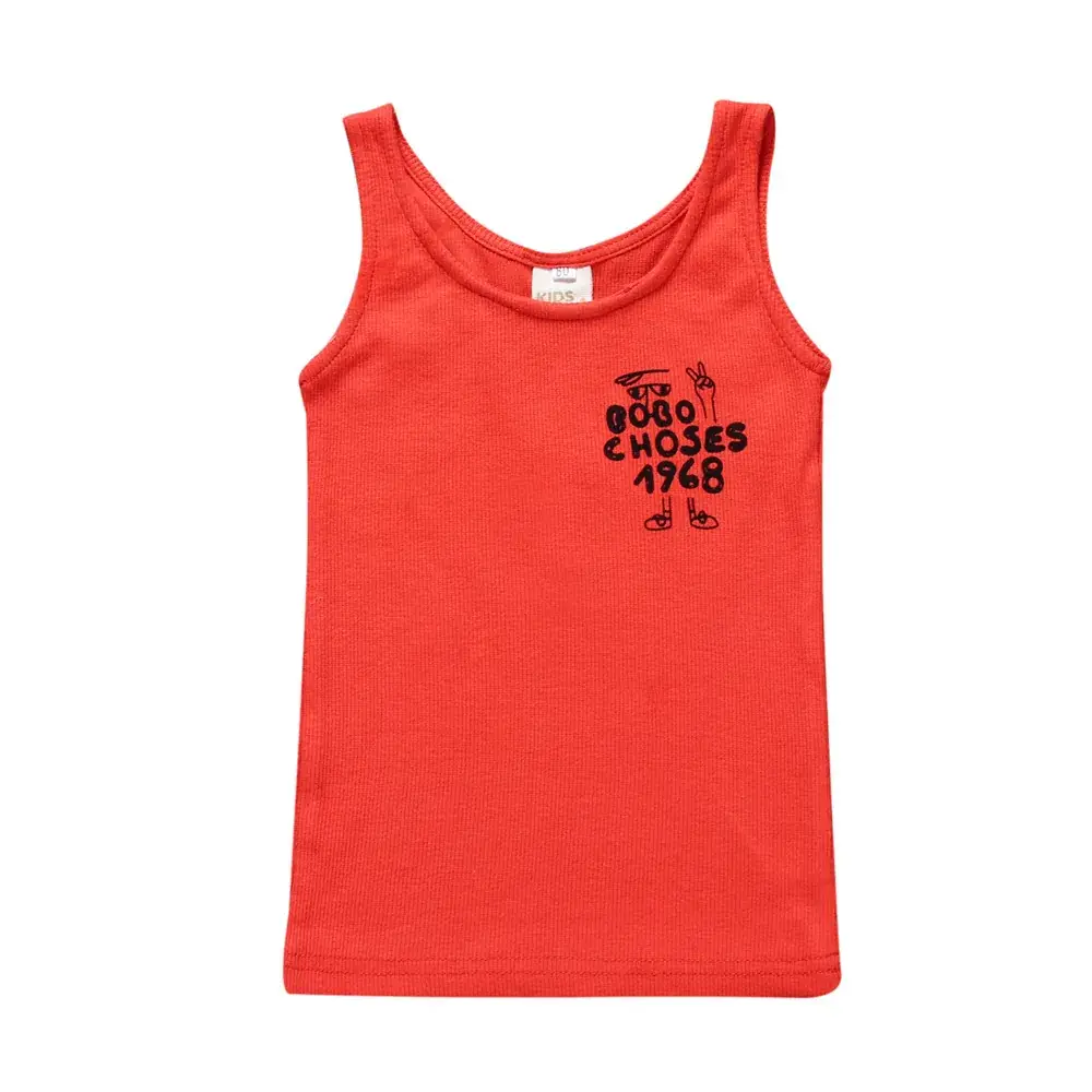 Kids Sleeveless T-Shirt Red 9/10 Boys - Image 10