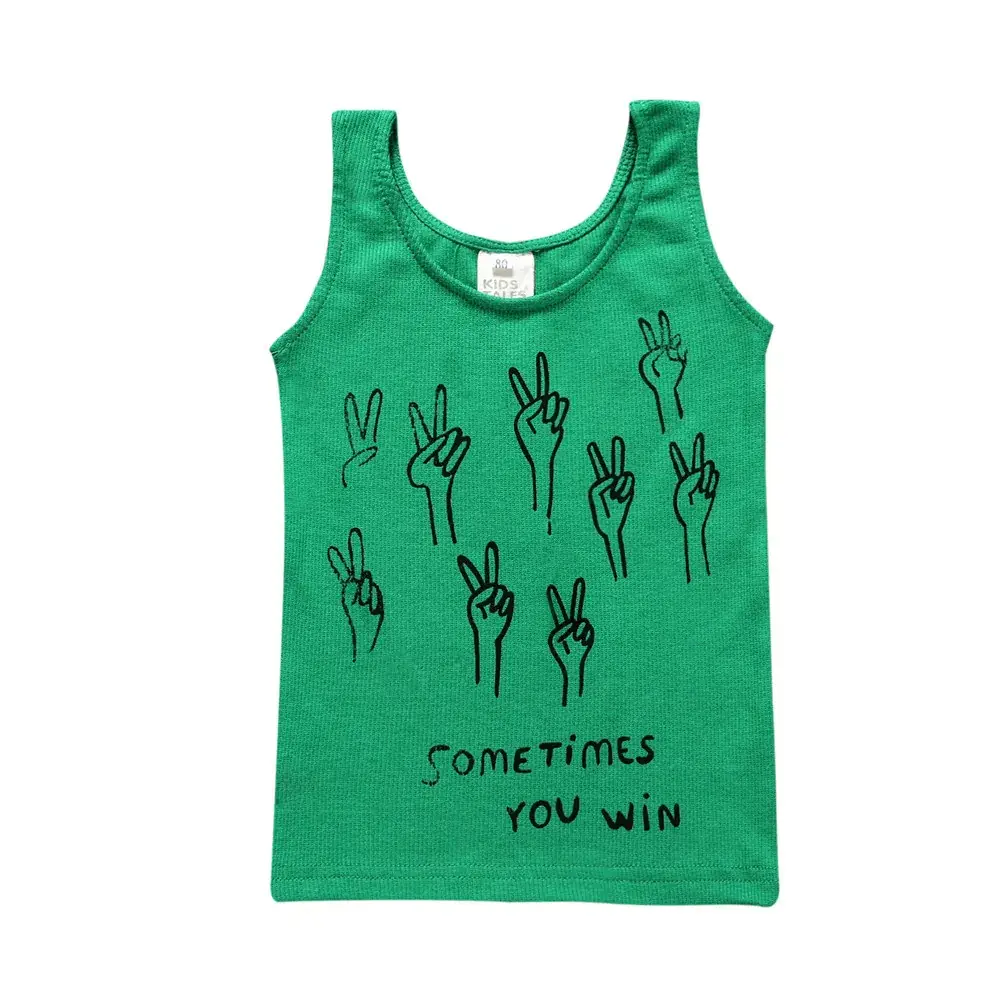 Kids Sleeveless T-Shirt Red 9/10 Boys - Image 12