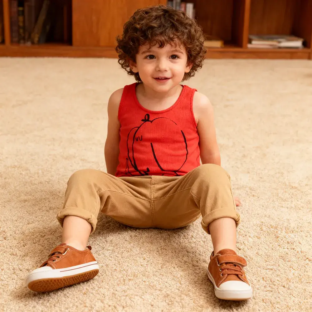 Kids Sleeveless T-Shirt Red 9/10 Boys - Image 2