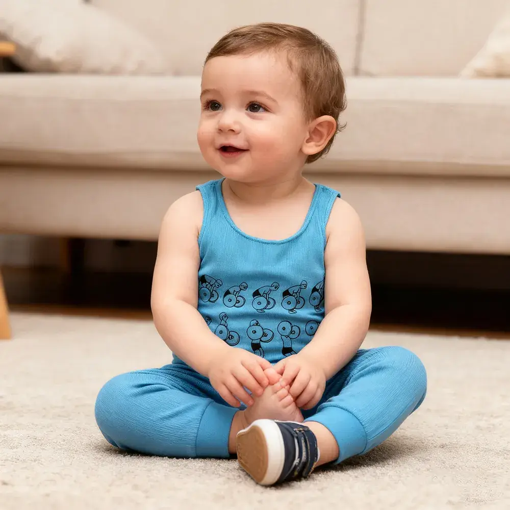Kids Sleeveless T-Shirt Red 9/10 Boys - Image 3