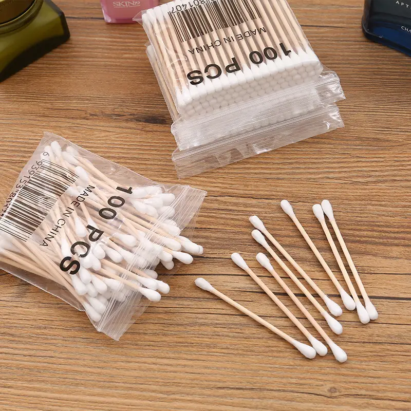 Double Headed Wooden Cotton Swabs 100 PCS - Image 11