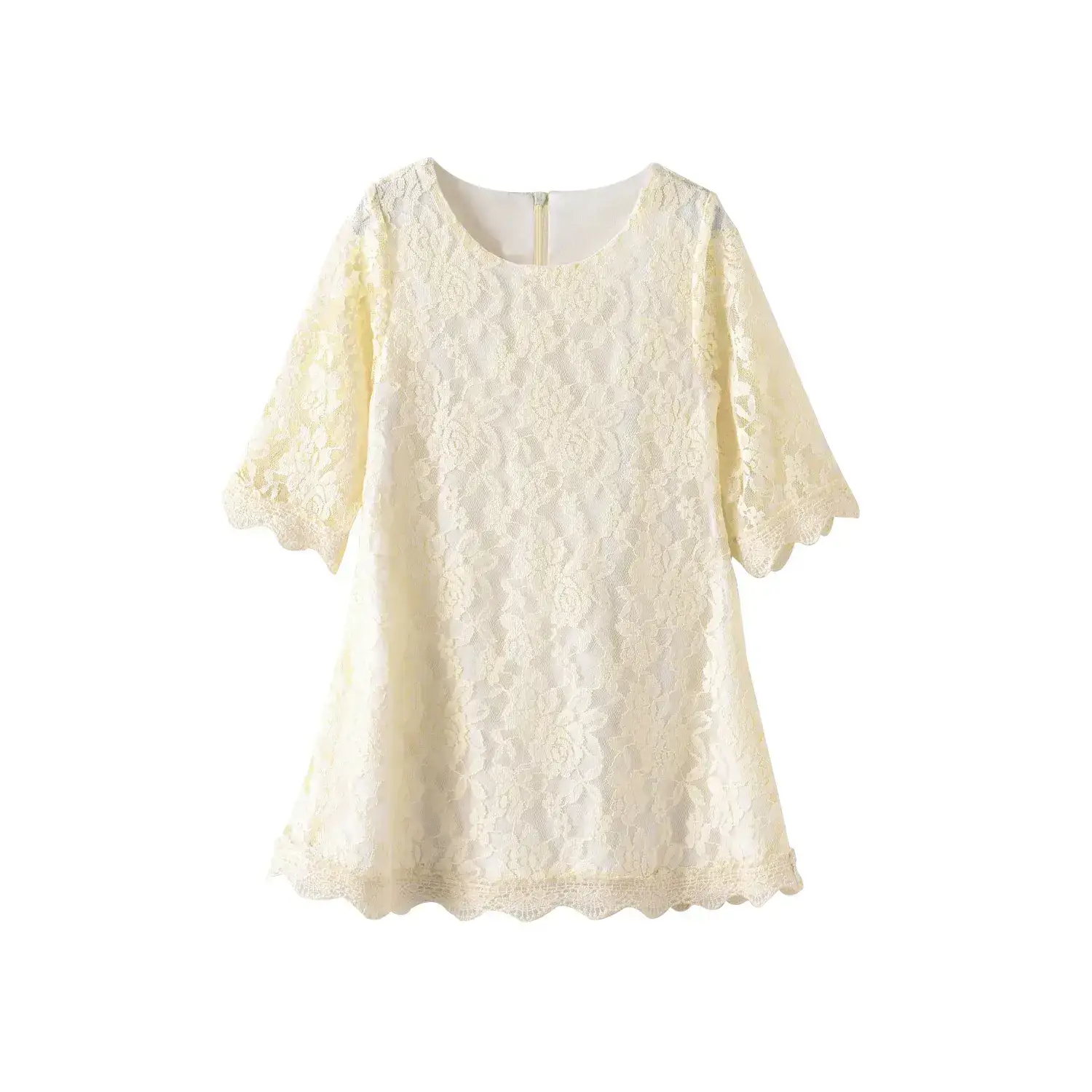 Korean Children's Lace Long Sleeve Dress Medium Small - Image 7