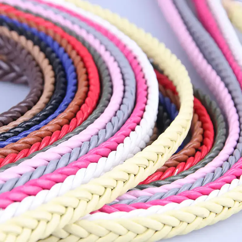 Red Braided Women's Belt with Gold Clasp - Image 6