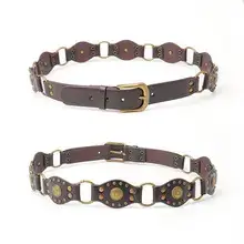 Red Braided Women's Belt with Gold Clasp — feature 8