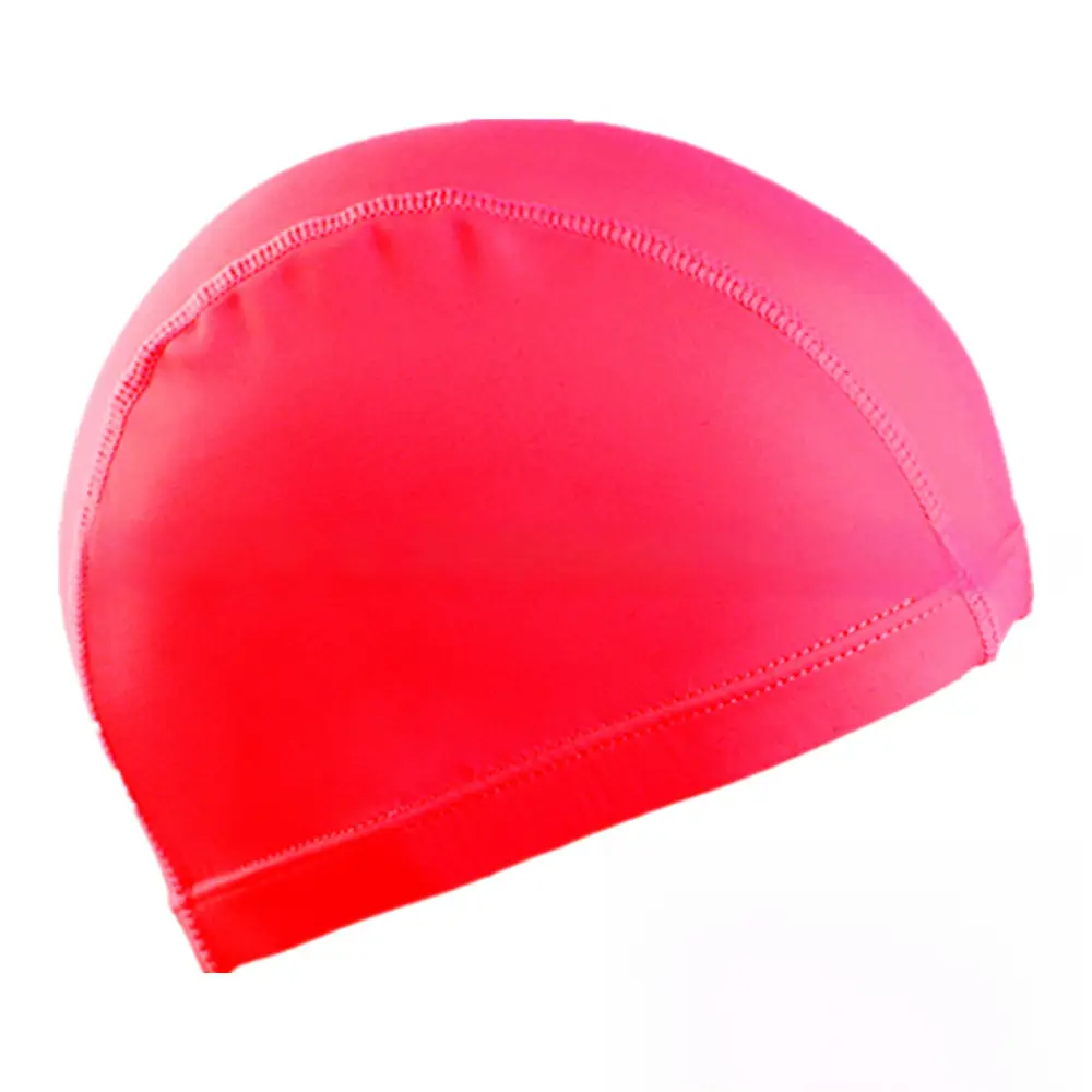 Men's Adult Swimming Cap Five-line Swimming Cap Comfortable Head-free Swimming Pool Women's Cloth Cap Color Black Solid Color