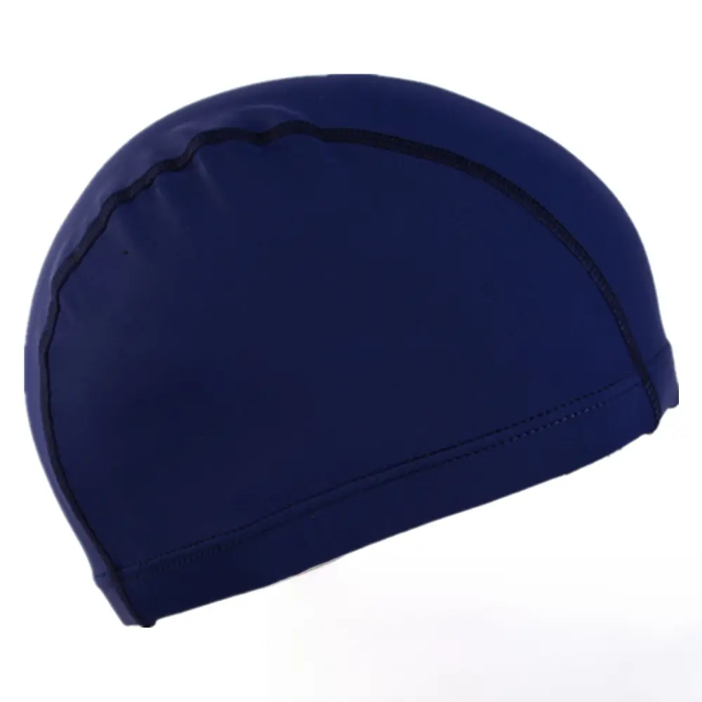 Men's Adult Swimming Cap Five-line Swimming Cap Comfortable Head-free Swimming Pool Women's Cloth Cap Color Black Solid Color