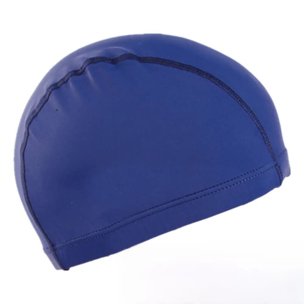 Men's Adult Swimming Cap Five-line Swimming Cap Comfortable Head-free Swimming Pool Women's Cloth Cap Color Black Solid Color