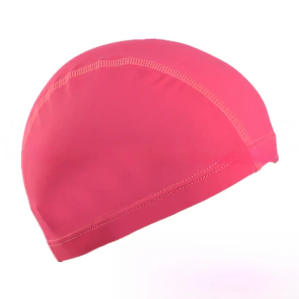 Men's Adult Swimming Cap Five-line Swimming Cap Comfortable Head-free Swimming Pool Women's Cloth Cap Color Black Solid Color