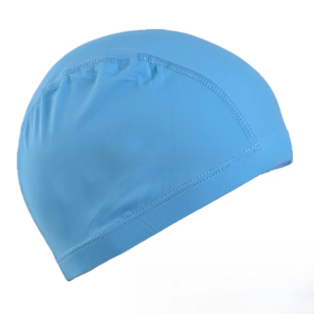Men's Adult Swimming Cap Five-line Swimming Cap Comfortable Head-free Swimming Pool Women's Cloth Cap Color Black Solid Color