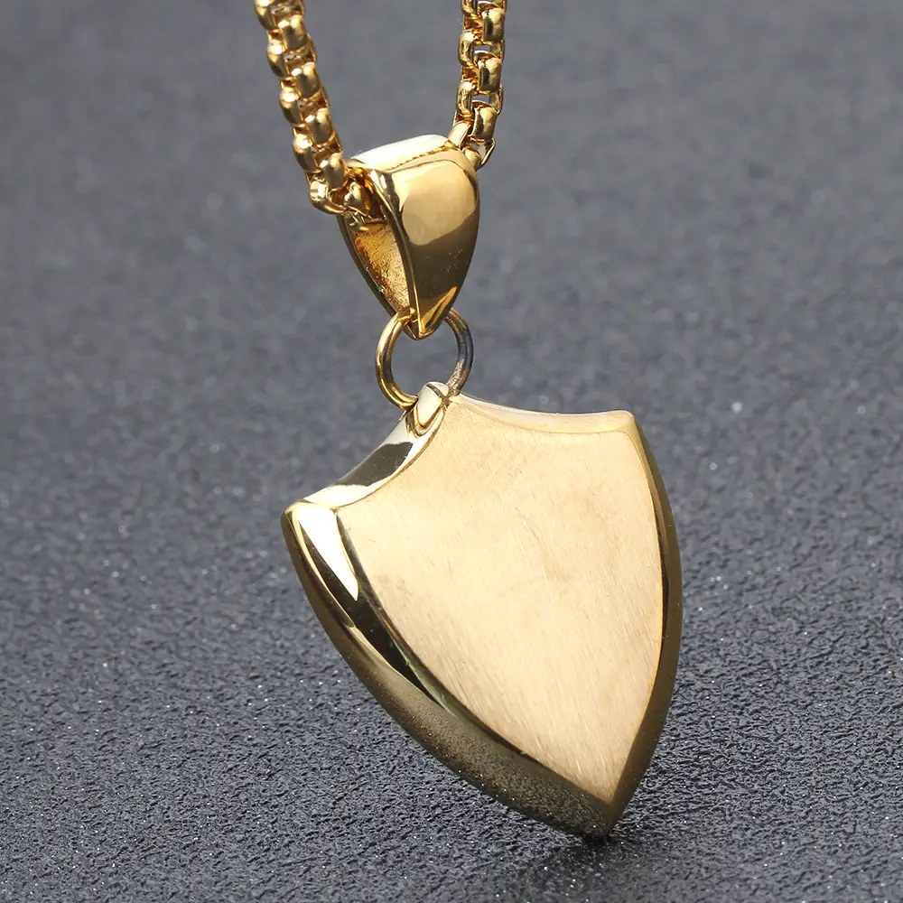 Titanium Steel Triangle Pendant Necklace Silver - Image 7