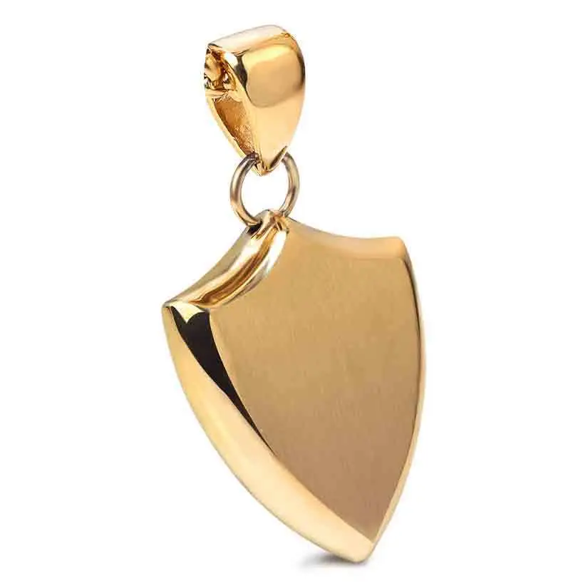 Titanium Steel Triangle Pendant Necklace Silver - Image 2