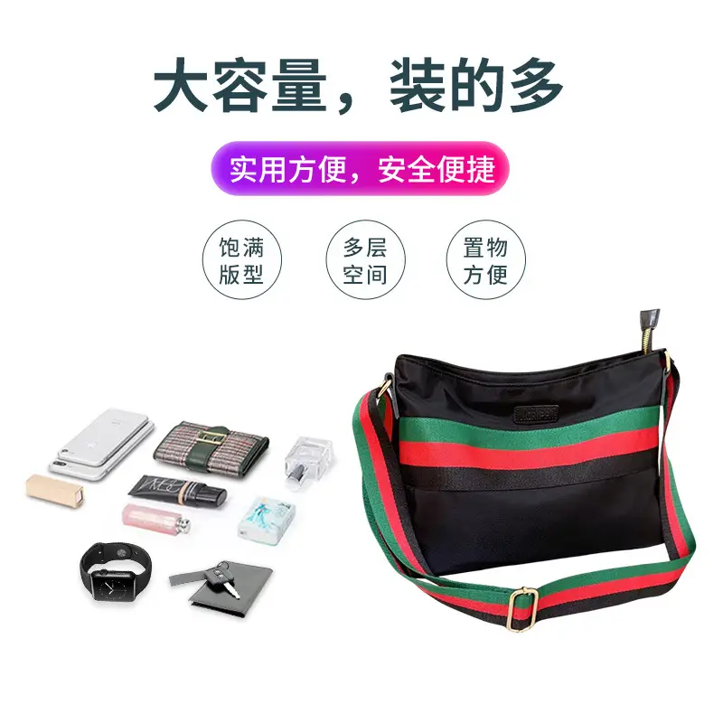 2021 New Oxford Cloth Striped Wrist Bag for Women - Image 3