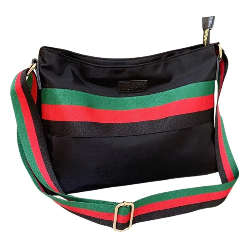 2021 New Oxford Cloth Striped Wrist Bag for Women