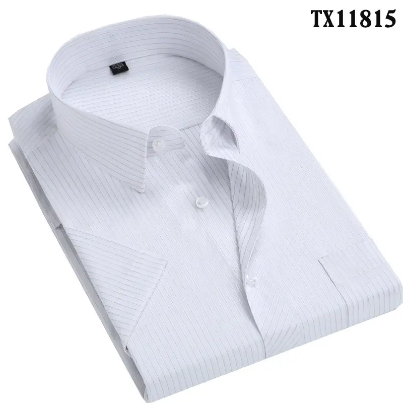 Men's Short Sleeve Shirt Black Non-Ironing Loose Fit