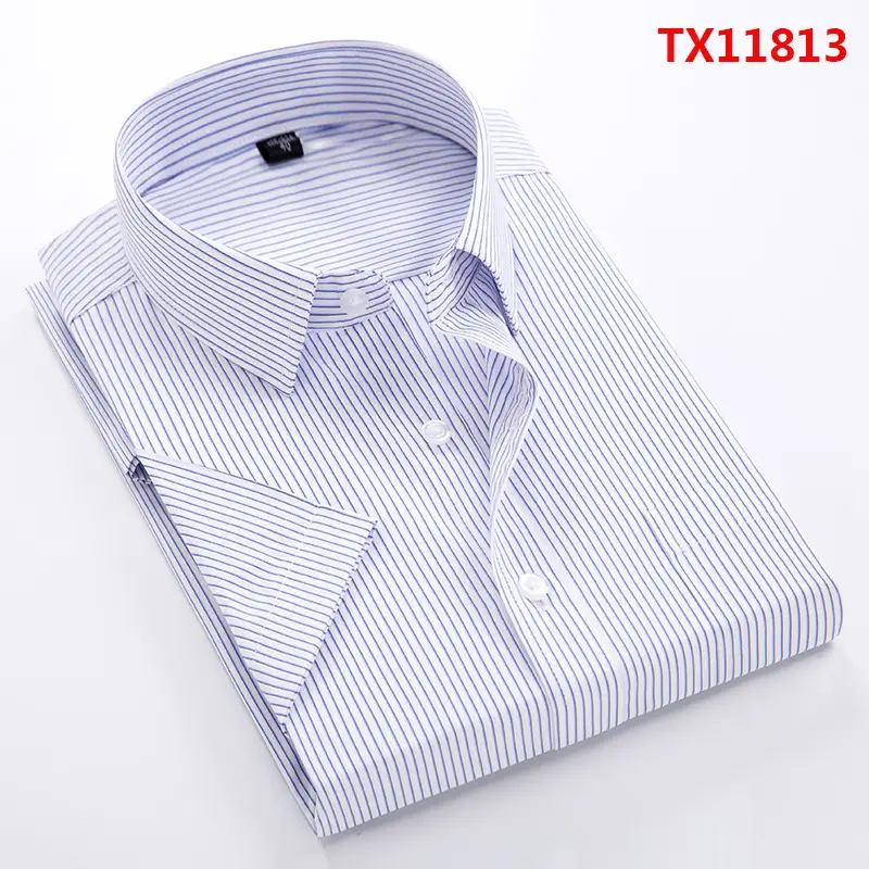 Men's Short Sleeve Shirt Black Non-Ironing Loose Fit