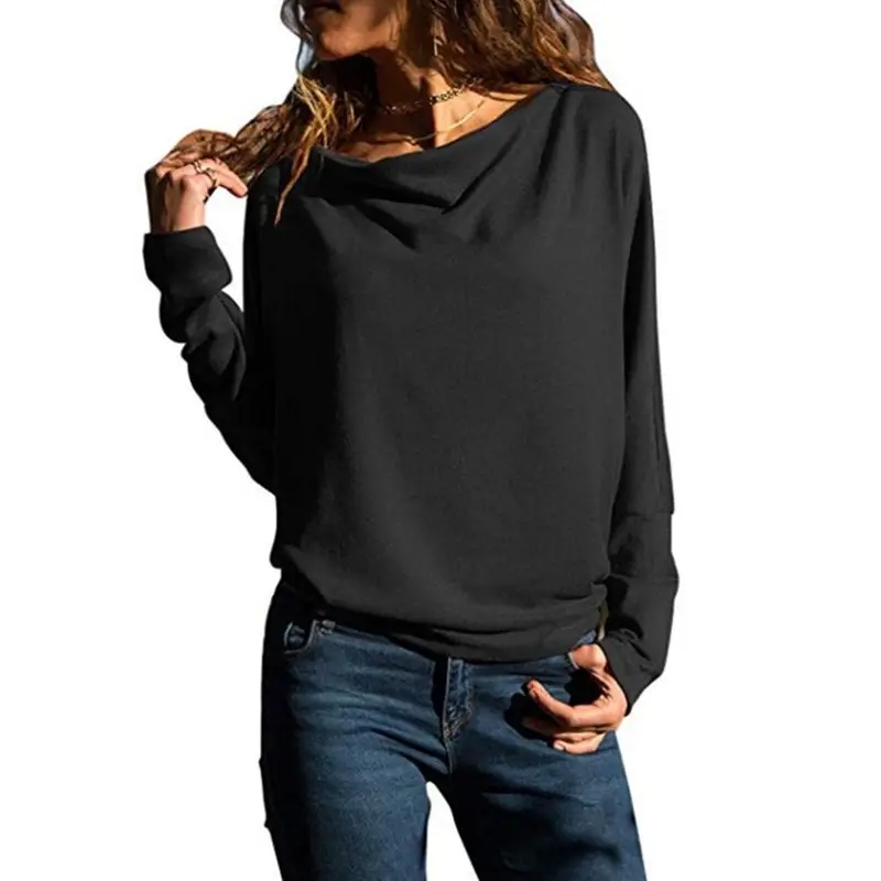 Purple Loose Collar Sweatshirt with Stock Bottoming - Image 10
