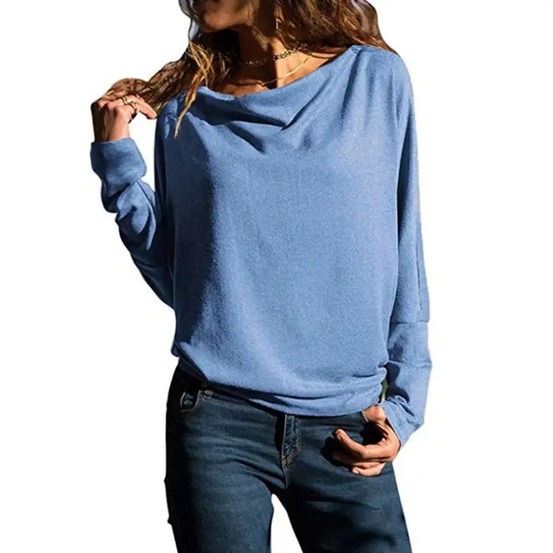 Purple Loose Collar Sweatshirt with Stock Bottoming - Image 4