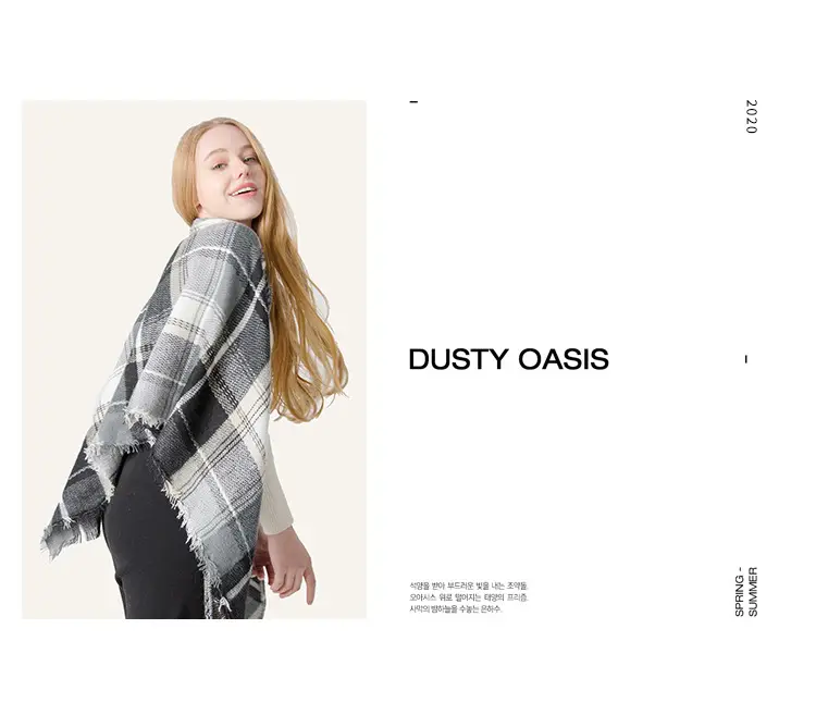 Purple Plaid Cashmere Shawl SD-17# — feature 20