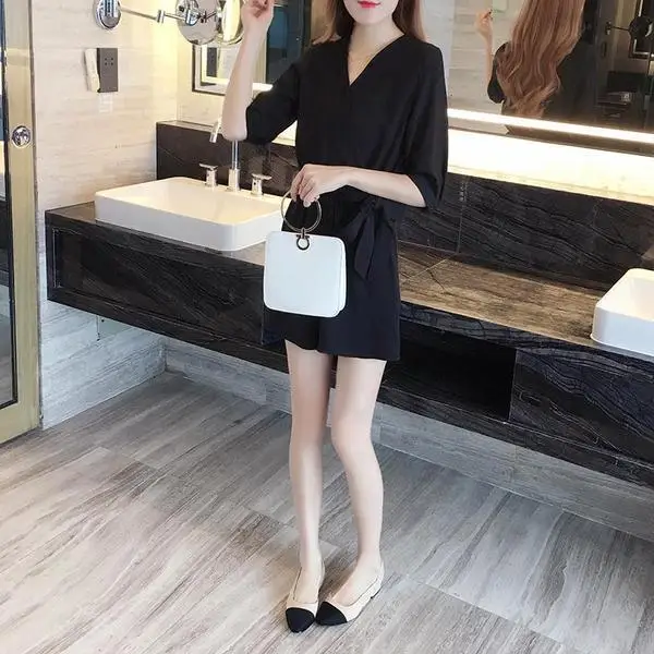 Black Jumpsuit Women Summer Slim Fit High Waist - Image 4