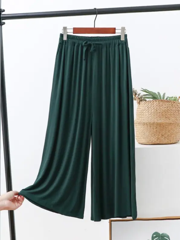 Women's Wide Leg Pants Modal Cotton Summer Loose Fit - Image 8