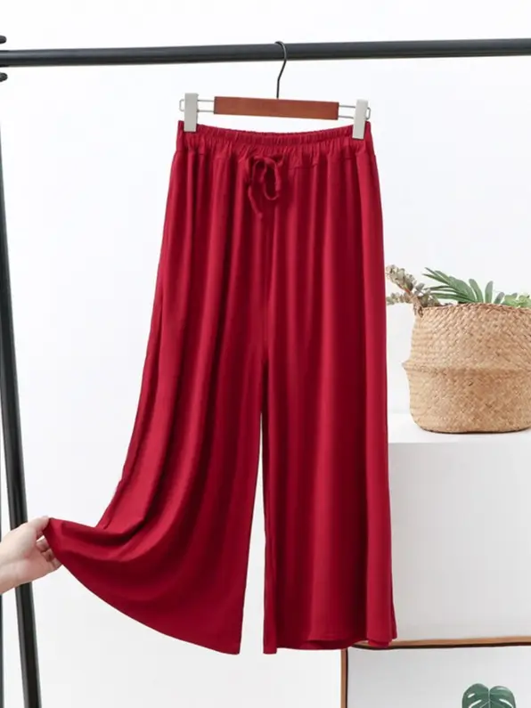 Women's Wide Leg Pants Modal Cotton Summer Loose Fit - Image 9