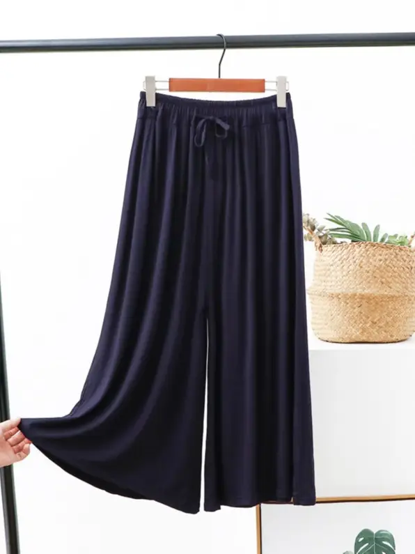 Women's Wide Leg Pants Modal Cotton Summer Loose Fit - Image 12