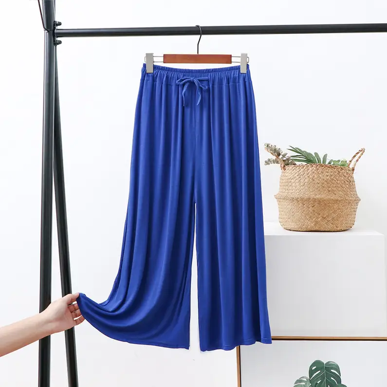 Women's Wide Leg Pants Modal Cotton Summer Loose Fit — feature 12