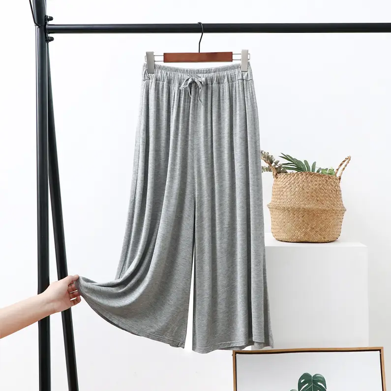 Women's Wide Leg Pants Modal Cotton Summer Loose Fit — feature 14