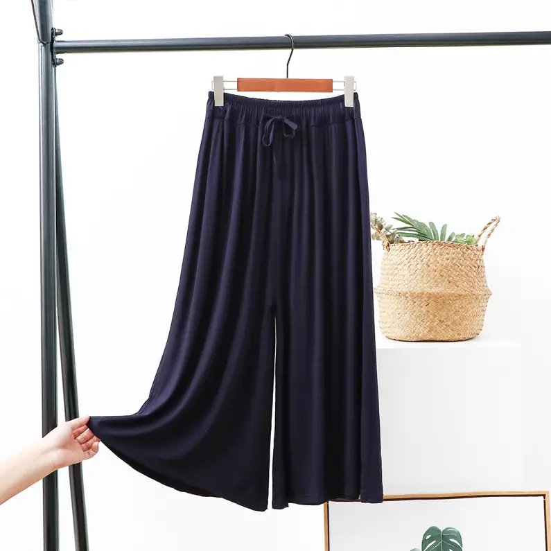 Women's Wide Leg Pants Modal Cotton Summer Loose Fit — feature 18