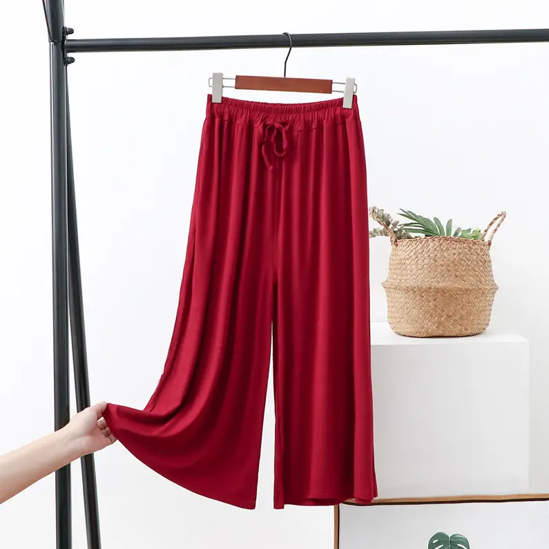 Women's Wide Leg Pants Modal Cotton Summer Loose Fit — feature 20