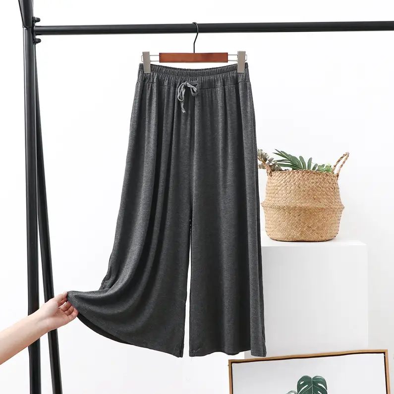 Women's Wide Leg Pants Modal Cotton Summer Loose Fit — feature 21