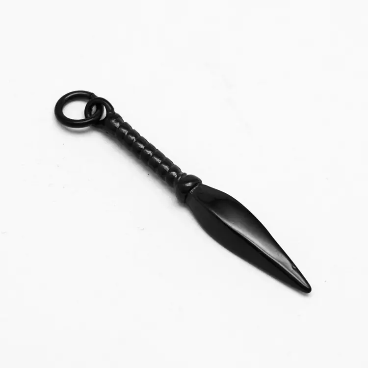 Titanium Steel Punk Spearhead Pendant Necklace Gold