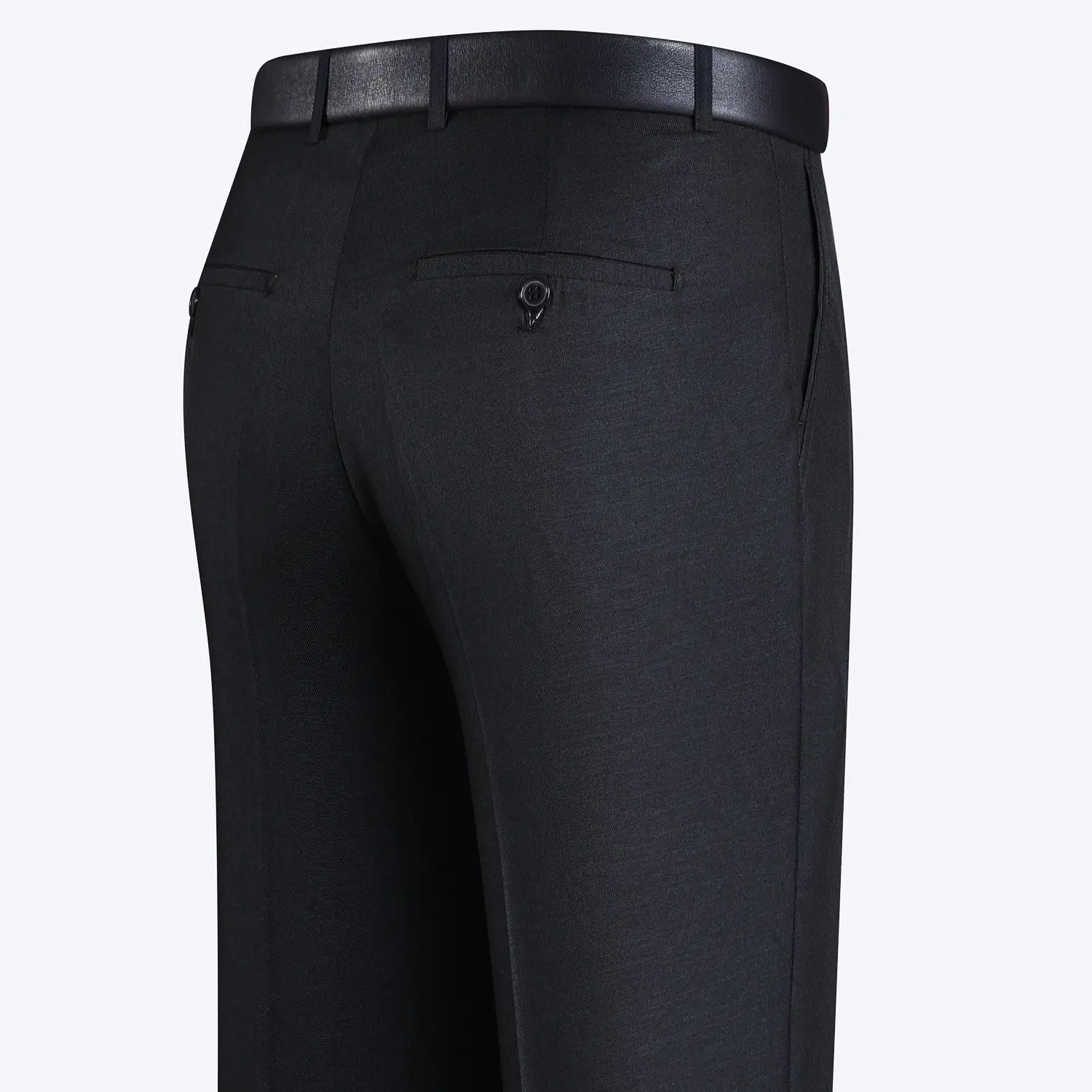 Men's High Waist Slim Fit Black Pants 860 Blue