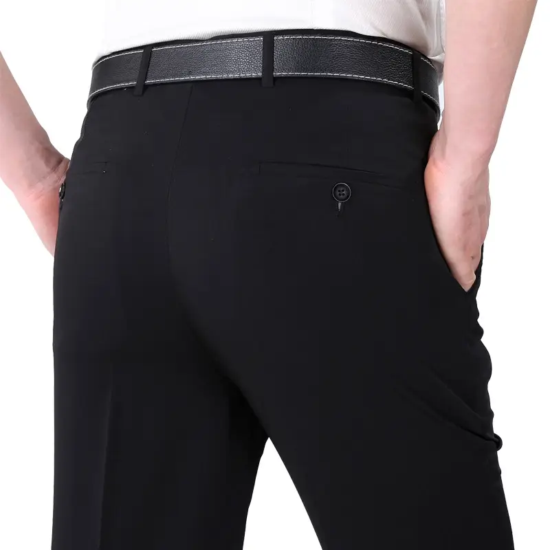 Men's High Waist Slim Fit Black Pants 860 Blue