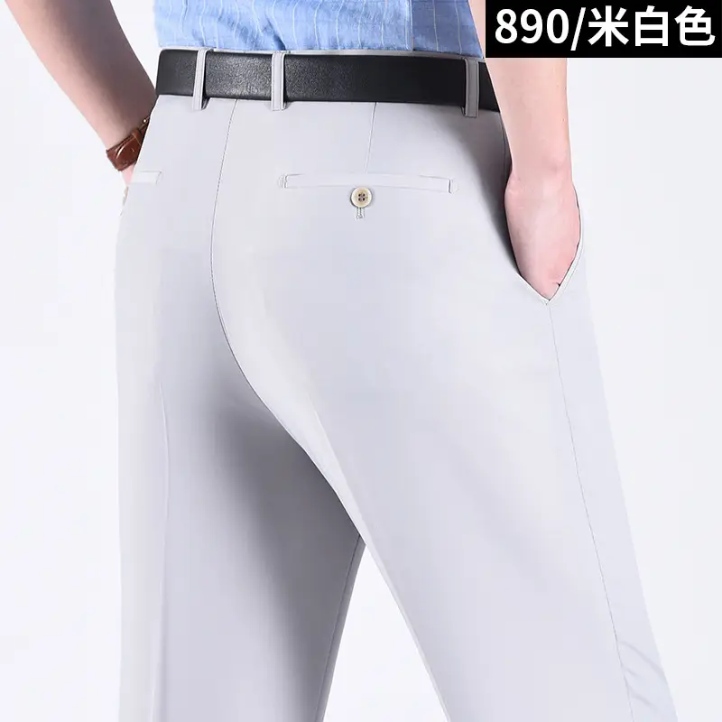 Men's High Waist Slim Fit Black Pants 860 Blue