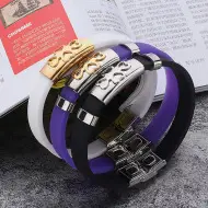 Classic Titanium Steel Silicone Bracelet Black Small — feature 17