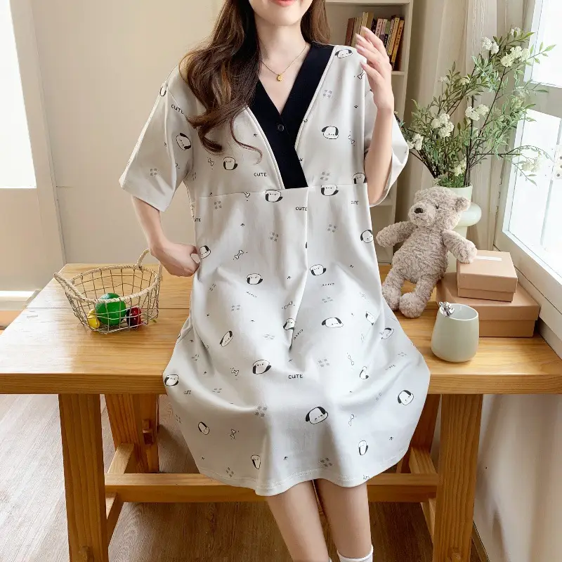 Spring Nursing Dress Large Size Cartoon Print — feature 25