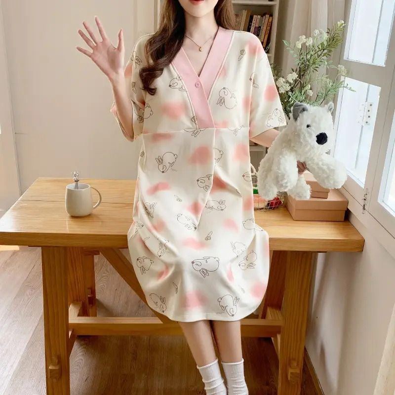 Spring Nursing Dress Large Size Cartoon Print — feature 30