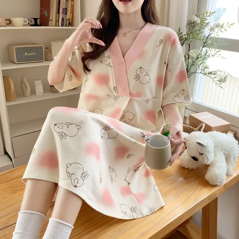 Spring Nursing Dress Large Size Cartoon Print — feature 31
