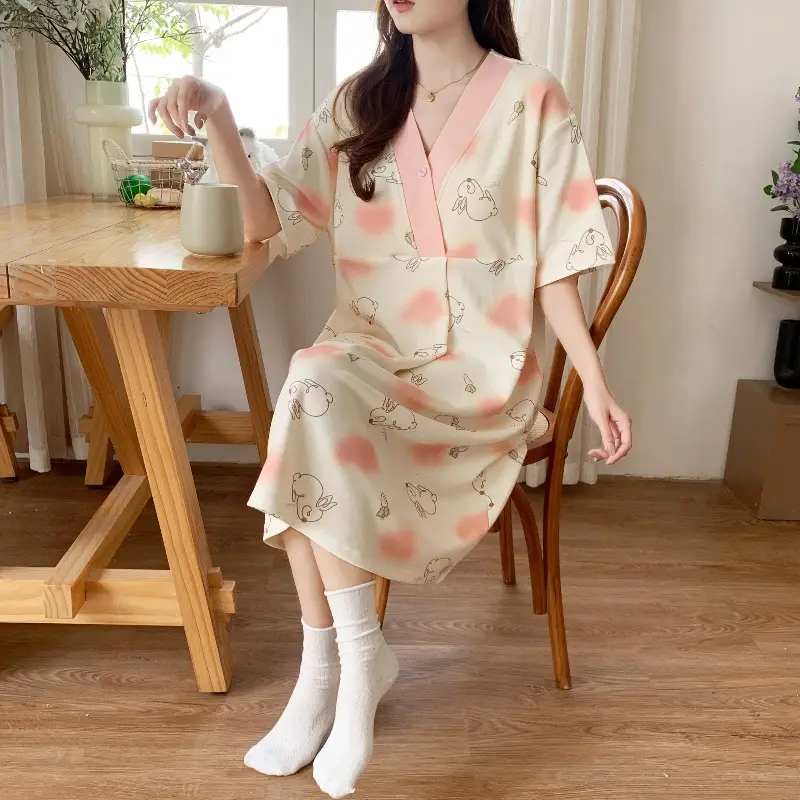 Spring Nursing Dress Large Size Cartoon Print — feature 32