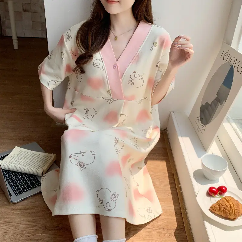 Spring Nursing Dress Large Size Cartoon Print — feature 33