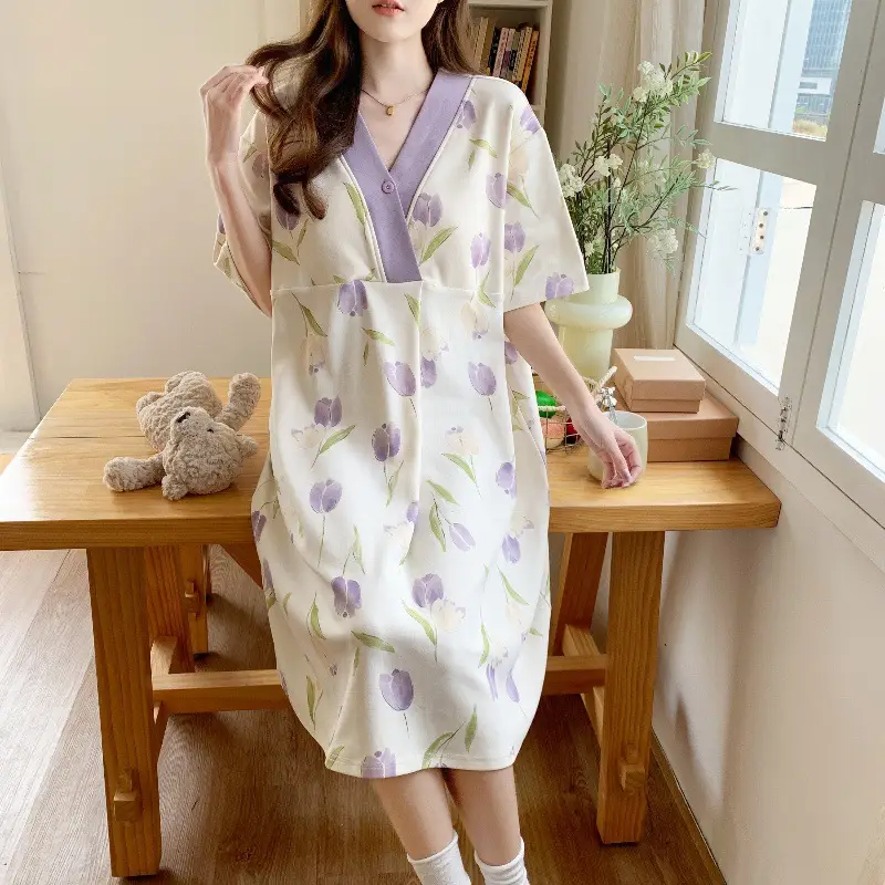 Spring Nursing Dress Large Size Cartoon Print — feature 4