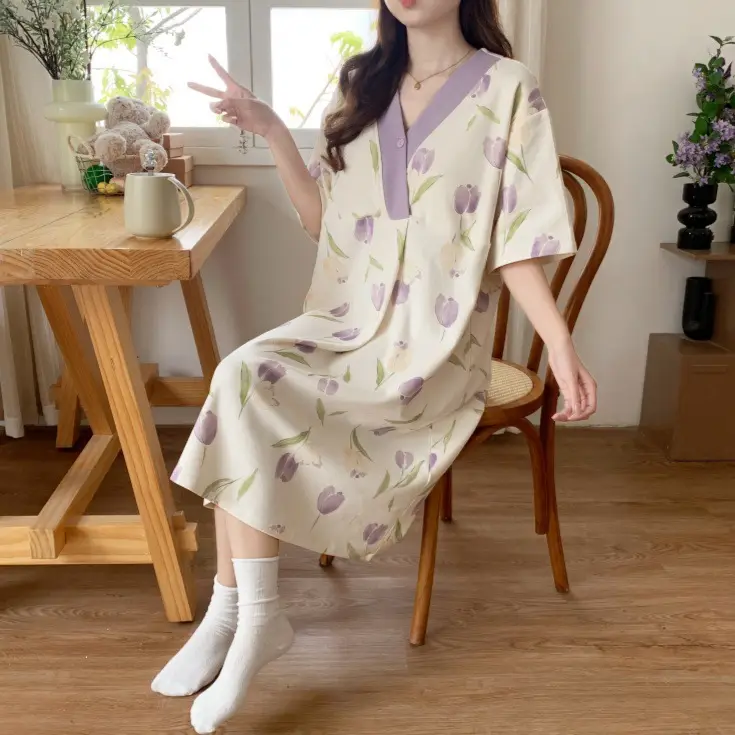 Spring Nursing Dress Large Size Cartoon Print — feature 8