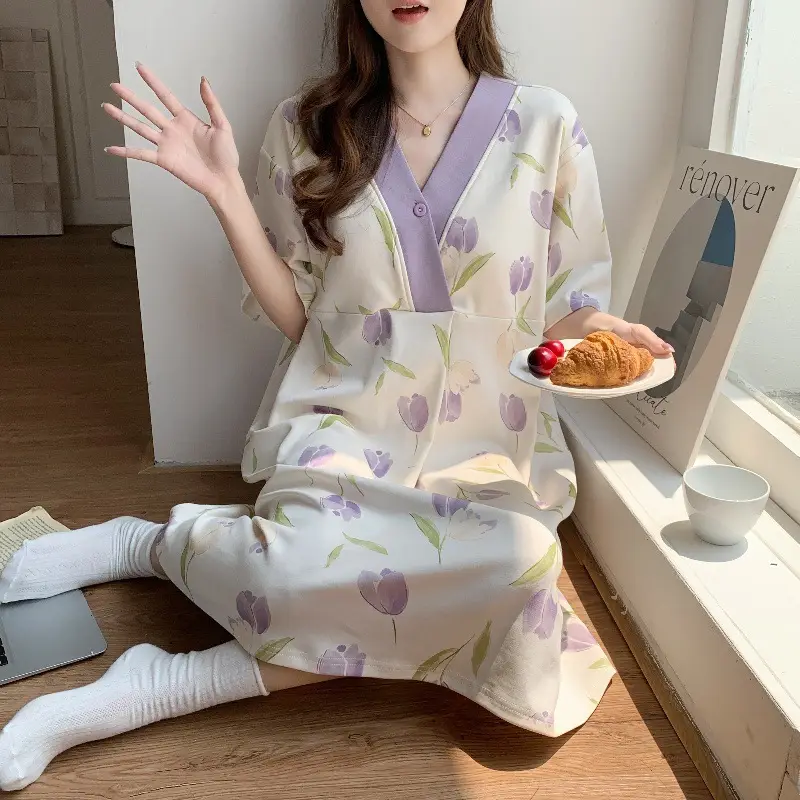 Spring Nursing Dress Large Size Cartoon Print — feature 9